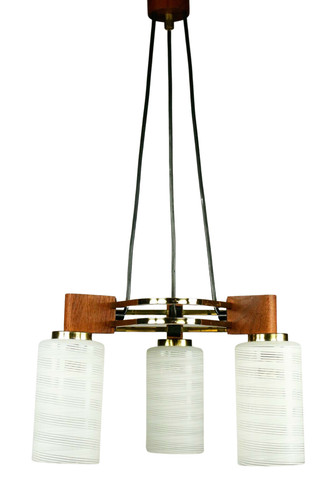 Pendel leuchte teak messing - teak, &